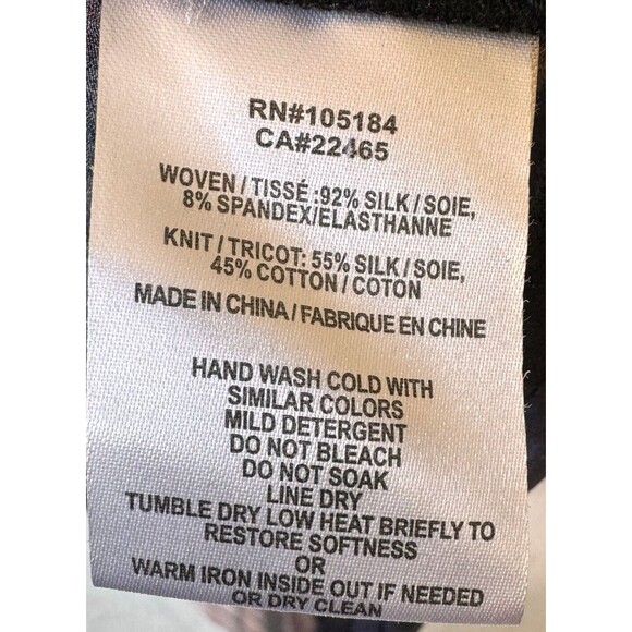 Go Silk Go Zippy Womens‎ Small Zip Front Long Sleeve Top Silk Blend Raw Hem Top - Picture 8 of 12